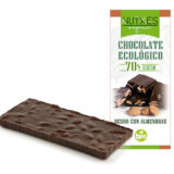 Chocolate negro 70% cacao con almendras eco 100g