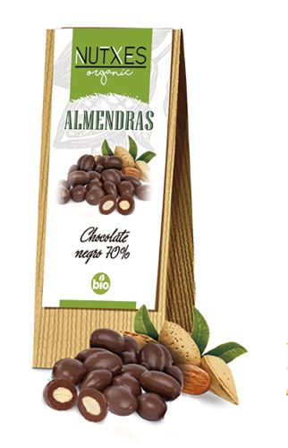 Almendra chocolate negro 70% eco 200g