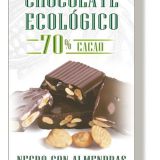 CHOCOLATE NEGRO 70  CACAO CON ALMENDRAS ECOLÓGICO