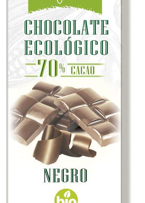 CHOCOLATE NEGRO 70  CACAO ECOLÓGICO  NUTXES  100g