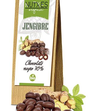 JENGIBRE CHOCOLATE NEGRO 70% ECOLÓGICO «NUTXES» 20